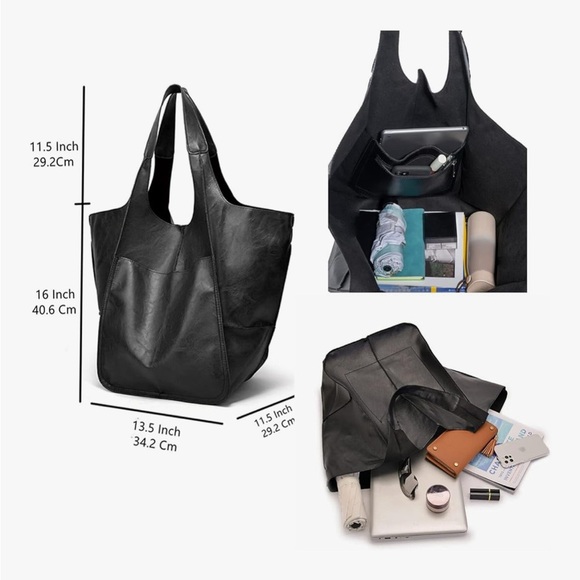 Hobo Leather Tote Bag - Oversized - Picture 4 of 10